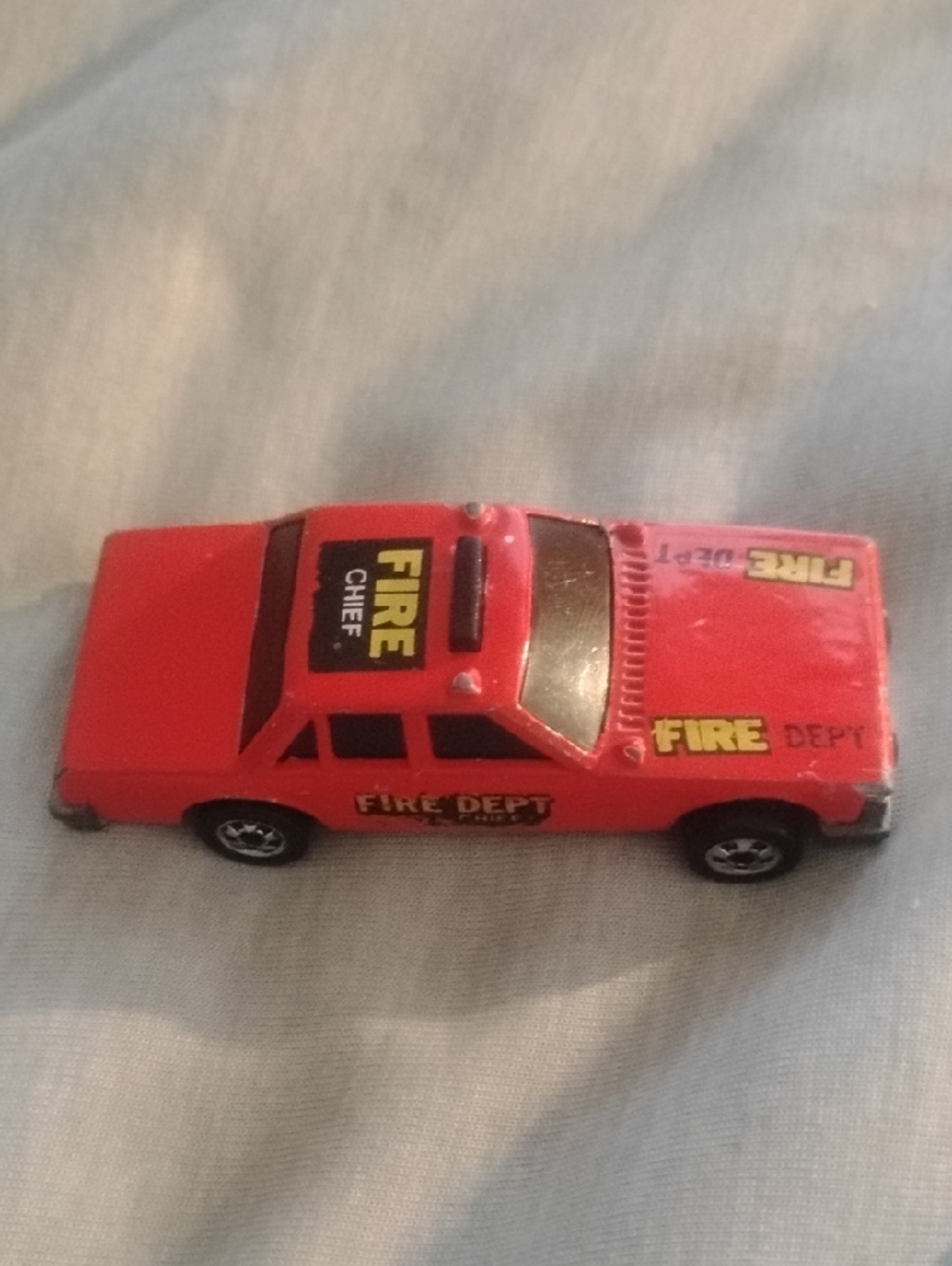 Red Fire Chief Toy Car - Hot Wheels Crash Ups